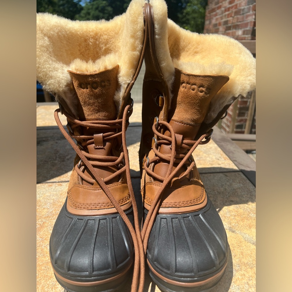 Crocs Fur Lined Winter Duck Boots